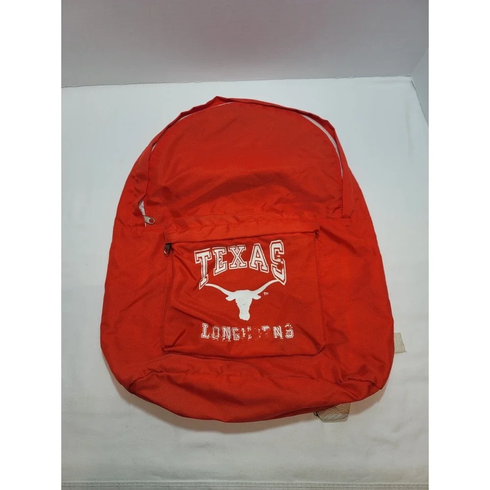 University Of Texas Longhorns UT Bookbag Backpack Vintage Orange/White